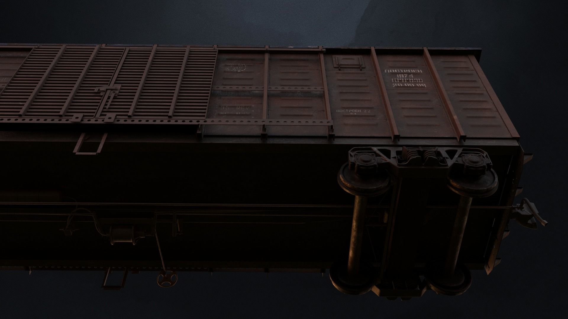 OLD WAGON PBR 3D model_19