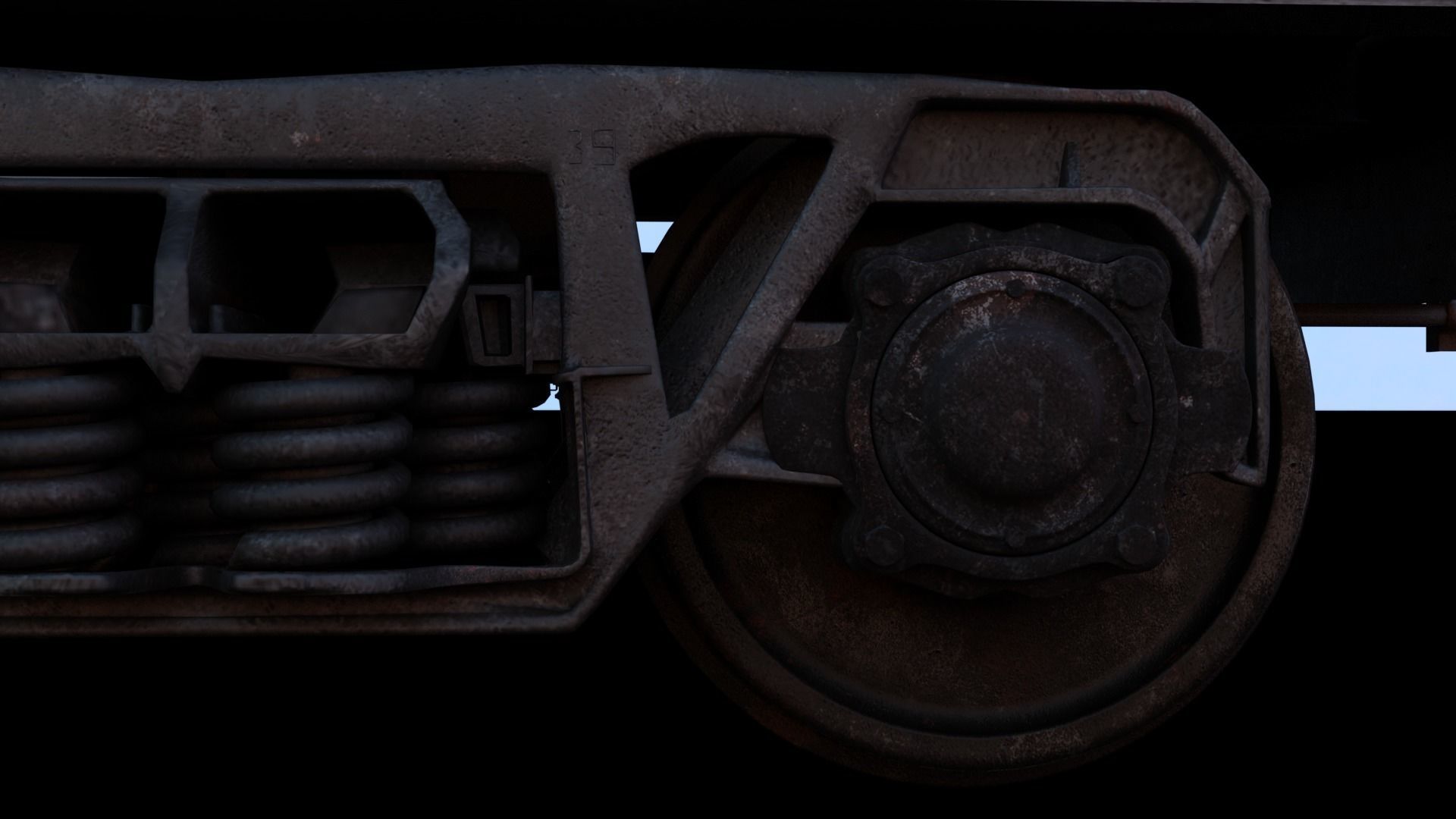 OLD WAGON PBR 3D model_2