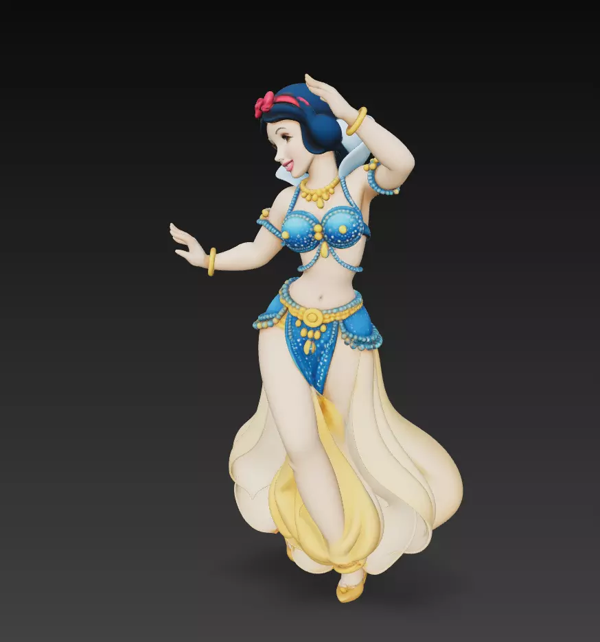 Stylized Desert Princess Dancer Female 3D Model 3D print model