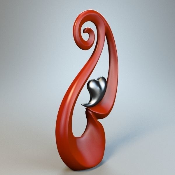 Black Heart m4 P 3D print model_4