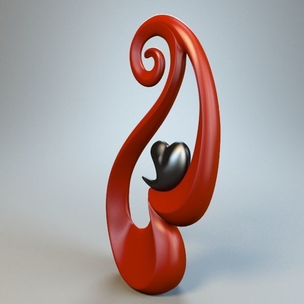 Black Heart m4 P 3D print model_1