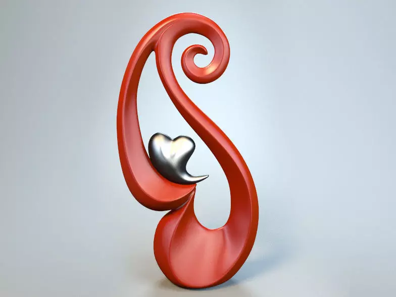 Black Heart m4 P 3D print model_0