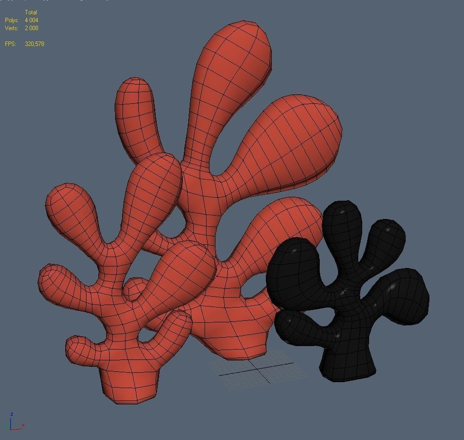 Cactus coral 3D model_5