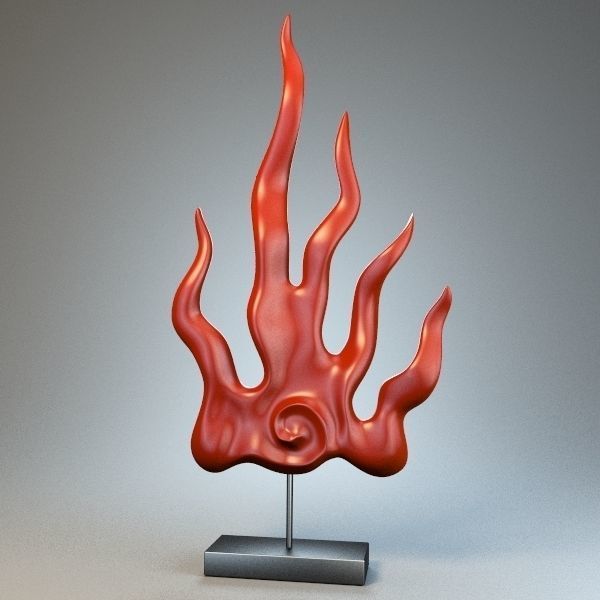 Cold flame Figurine 3D model_1