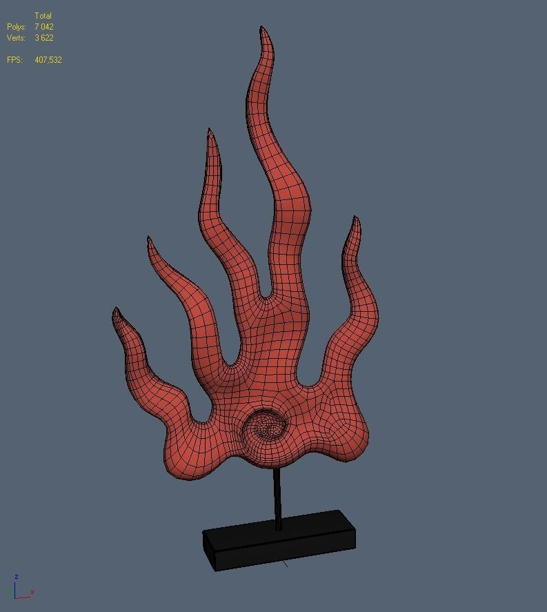 Cold flame Figurine 3D model_5