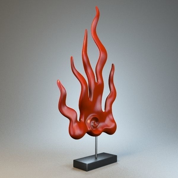 Cold flame Figurine 3D model_4