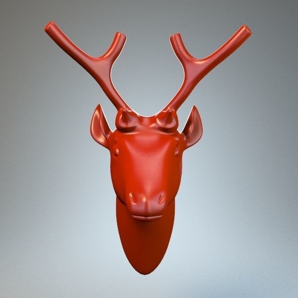 Deer head 3D model_3