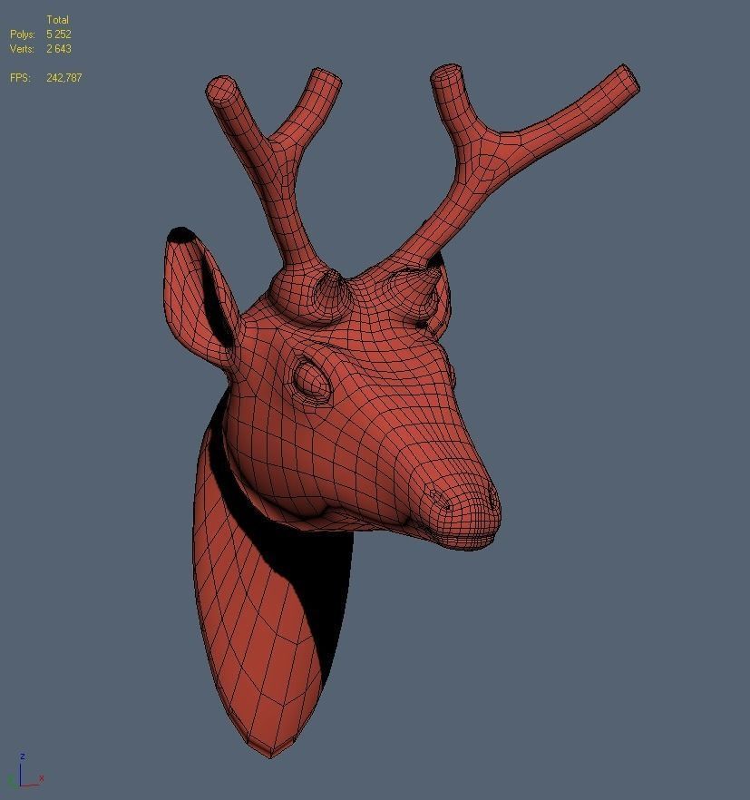 Deer head 3D model_6