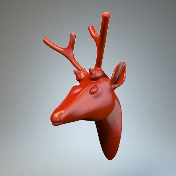 Deer head 3D model_5