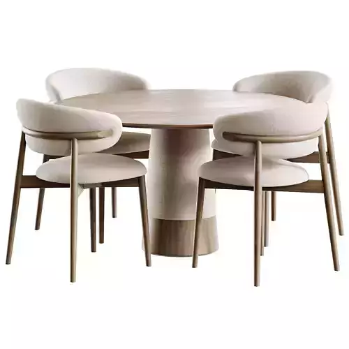 Ferrara Chair and Volan Fabric Low-poly 3D model 5