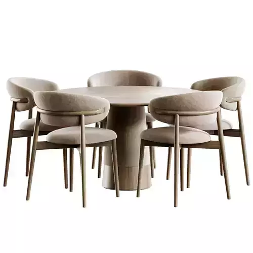 Ferrara Chair and Volan Fabric Low-poly 3D model 6