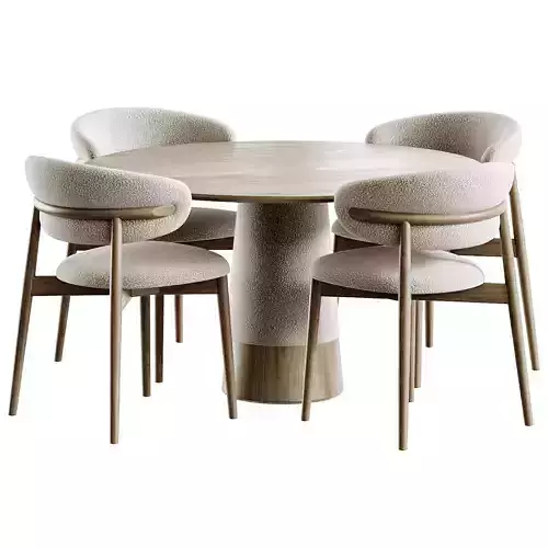 Ferrara Chair and Volan Fabric Low-poly 3D model 3