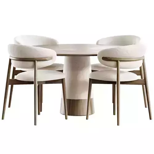 Ferrara Chair and Volan Fabric Low-poly 3D model 2
