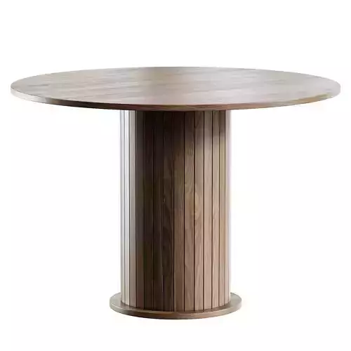 Folsom Chair Jvon Table Low-poly 3D model 5