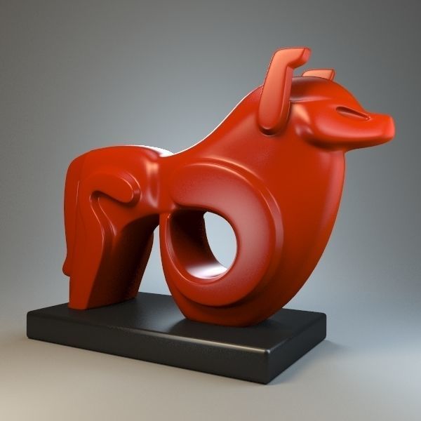 Dog Sculpture 3D model_1