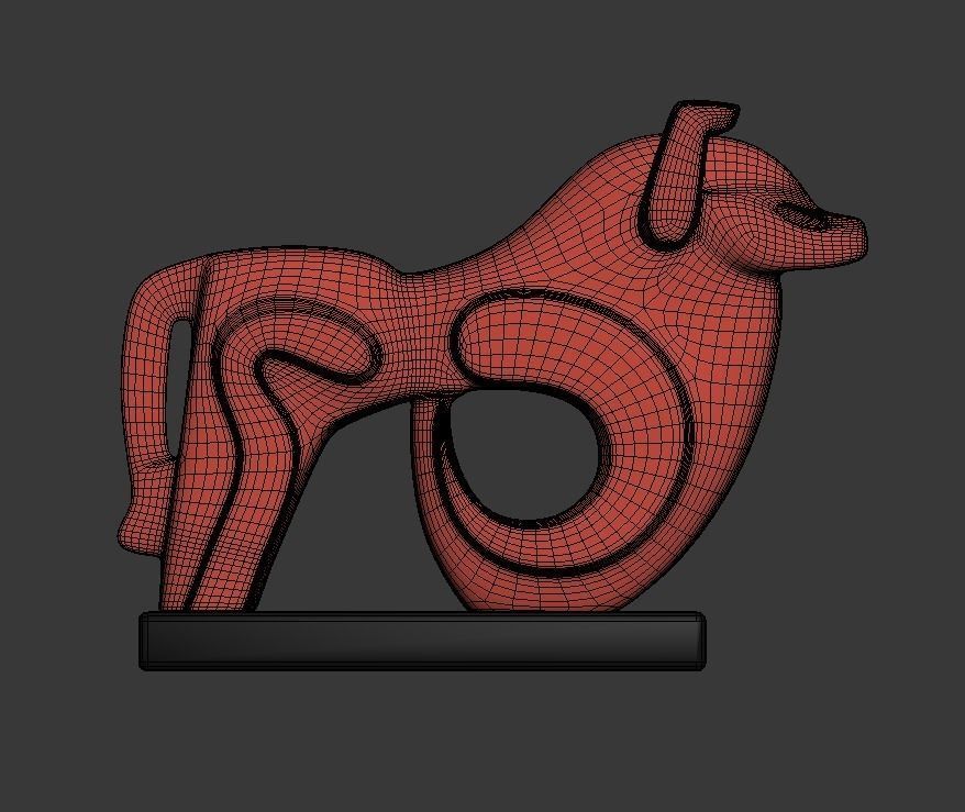 Dog Sculpture 3D model_5