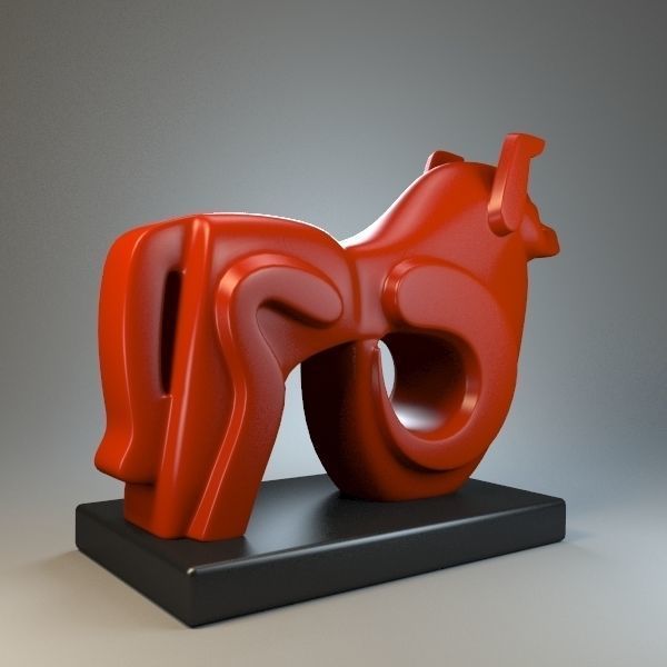Dog Sculpture 3D model_4