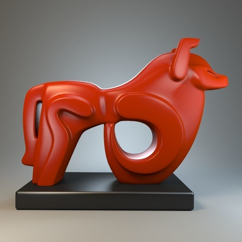Dog Sculpture 3D model_3