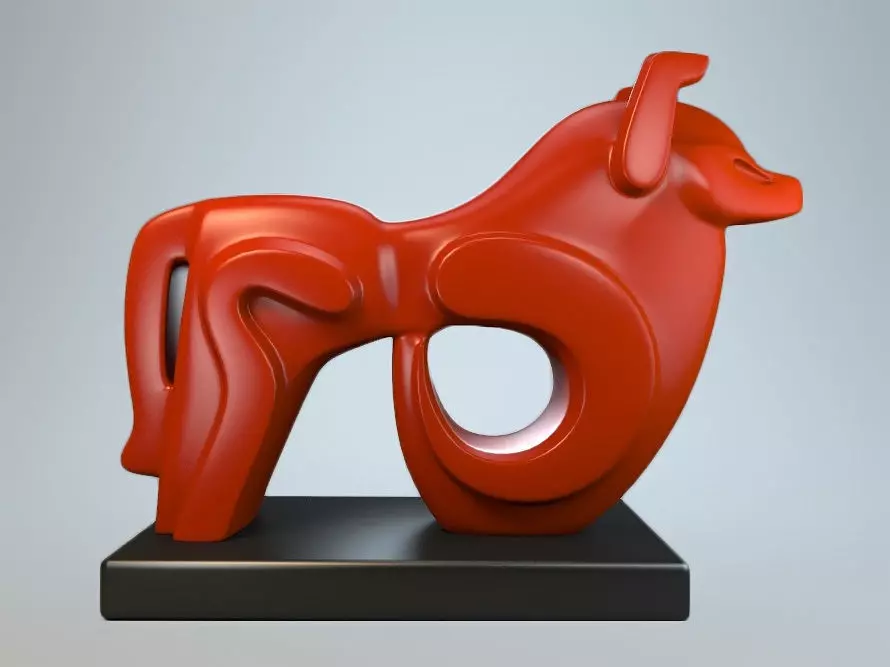 Dog Sculpture 3D model_0