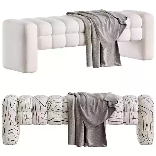 Bench Taranto By Eichholtz Low-poly 3D model 2