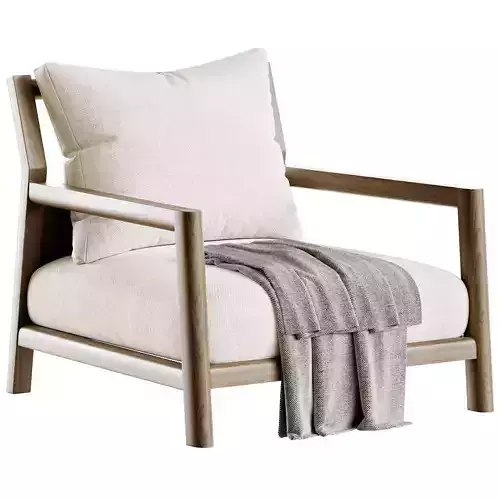 Pablo Outdoor Armchair By Italia Low-poly 3D model 3