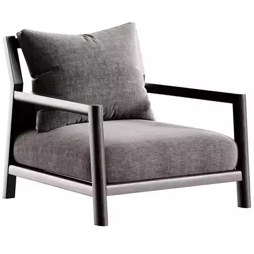 Pablo Outdoor Armchair By Italia Low-poly 3D model 6