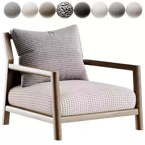 Pablo Outdoor Armchair By Italia Low-poly 3D model