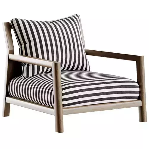 Pablo Outdoor Armchair By Italia Low-poly 3D model 5