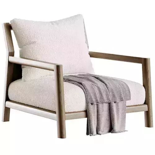 Pablo Outdoor Armchair By Italia Low-poly 3D model 4