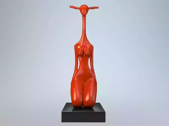 Female giraffe sculpture