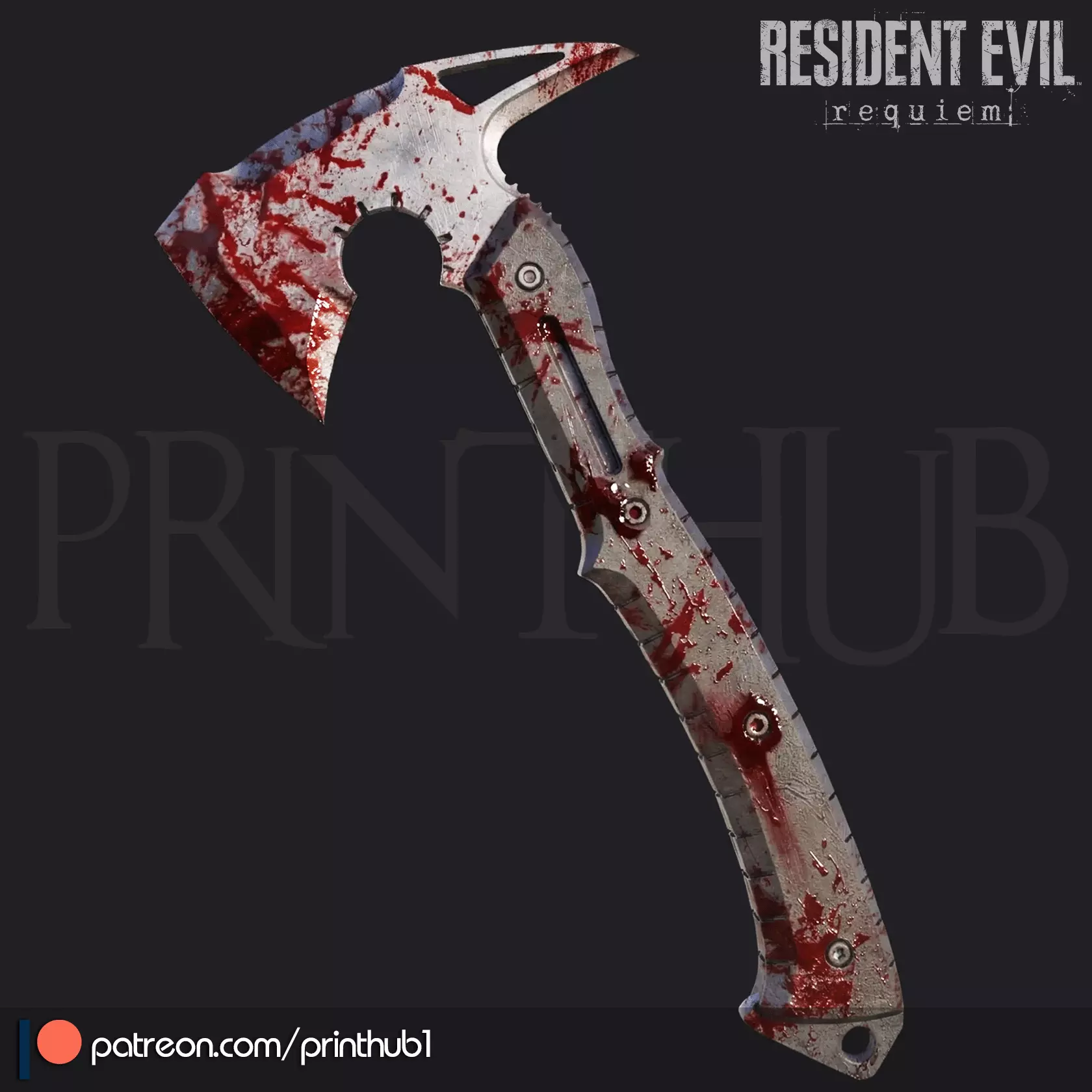Leon Kennedy Tomahawk Axe Residual Evil 9 Requiem Cosplay Prop 3D print model
