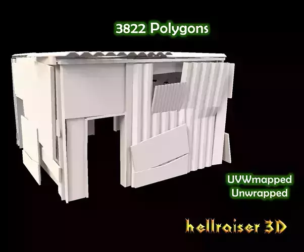 Shanty House - Exterior and Interior Low-poly 3D model