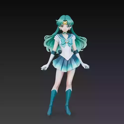 Stylized Magical Girl Anime Character 3D Model