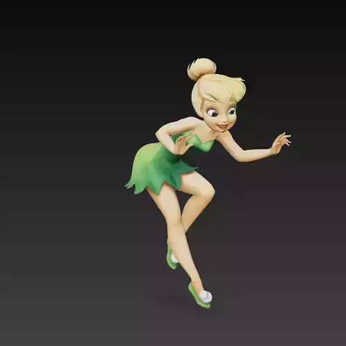 Stylized Cute Fairy Girl Dynamic Pose 3D Model