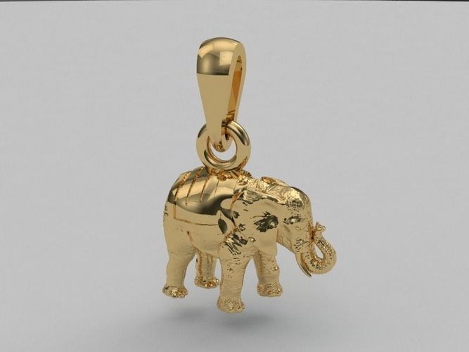 elephant pendant 3D print model