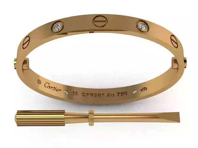 Elegant Gold Style Jewelry 3D Model 16 Size