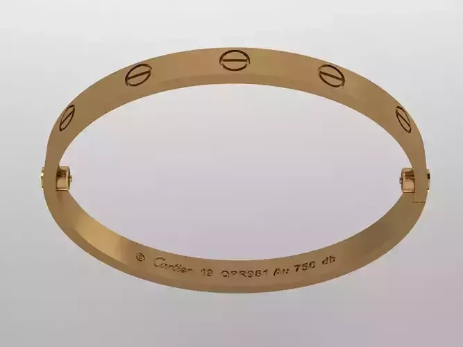 Elegant Plain Luxury Jewelry 3D Model 19 Size