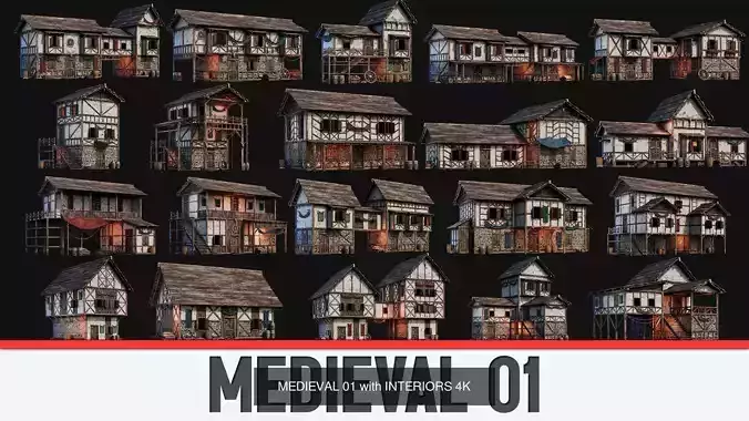 200 BUILDINGS MEGA PACK 4K 2