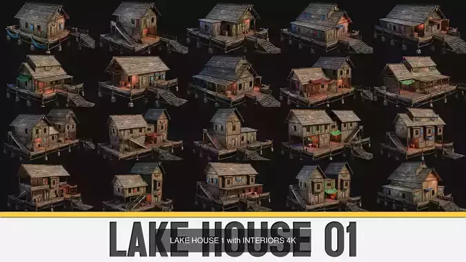 200 BUILDINGS MEGA PACK 4K 3