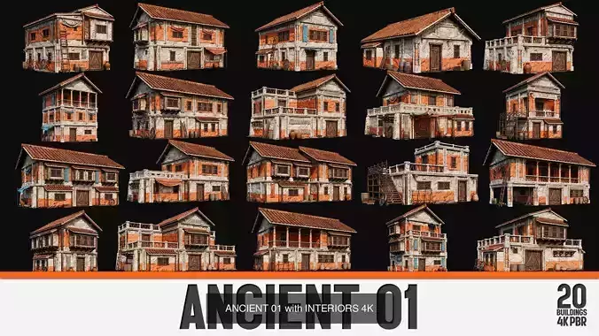 200 BUILDINGS MEGA PACK 4K 5