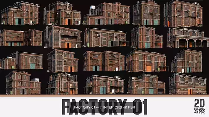 200 BUILDINGS MEGA PACK 4K 7