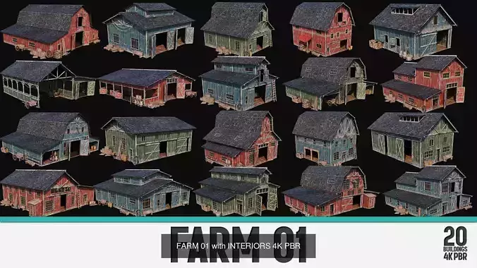 200 BUILDINGS MEGA PACK 4K 6
