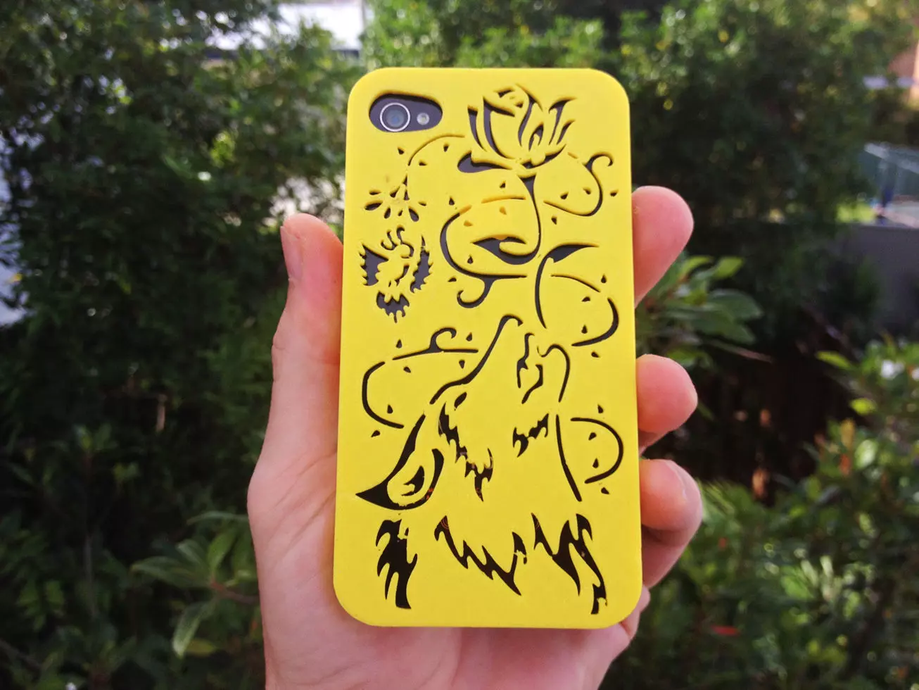 Howling Wolf Iphone Case 4 4s 3D print model