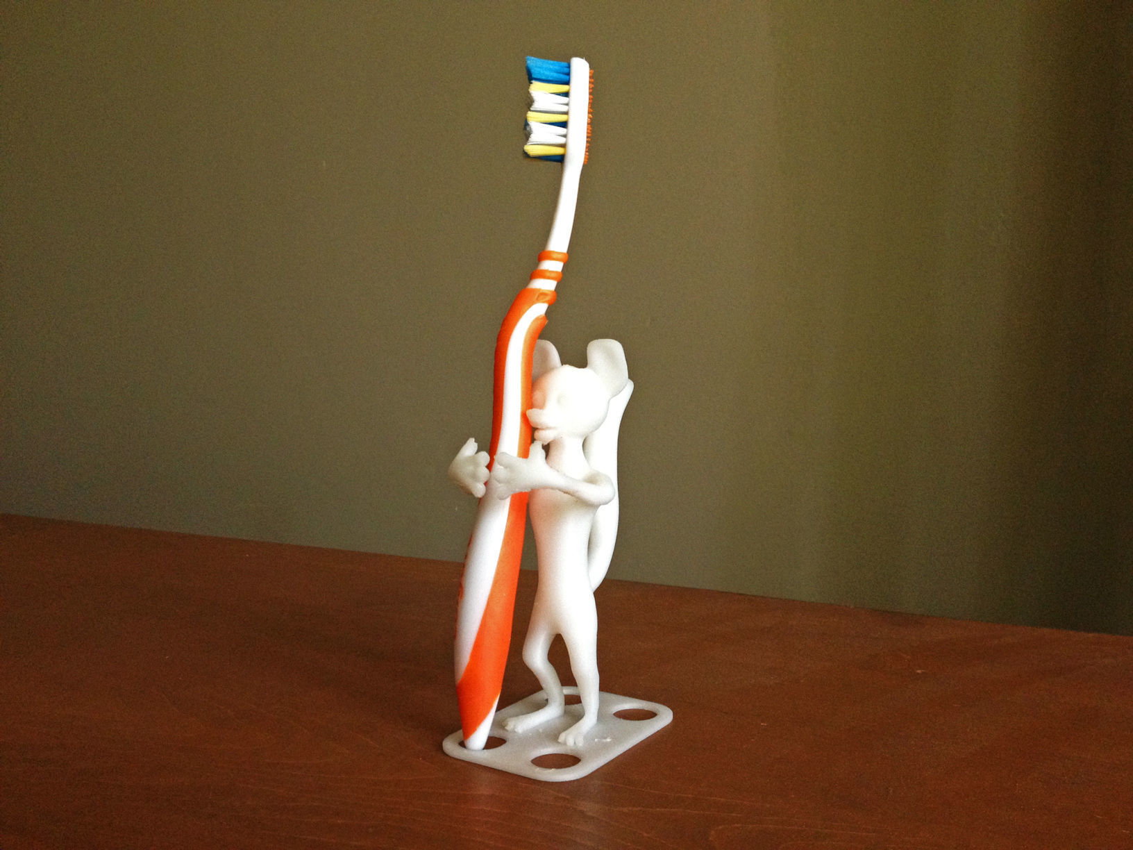 Possum Toothbrush Holder 3D print model_1