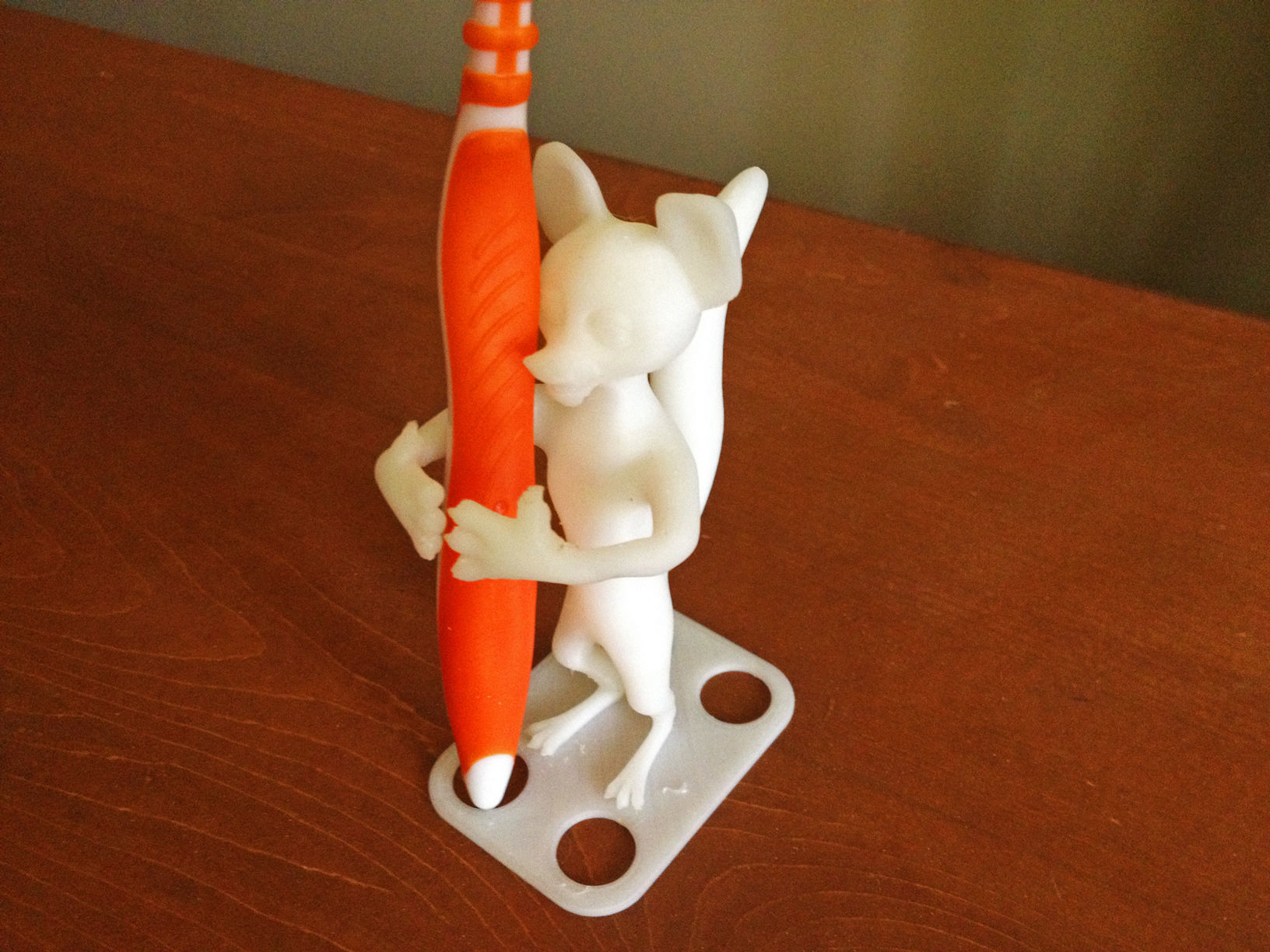 Possum Toothbrush Holder 3D print model_2