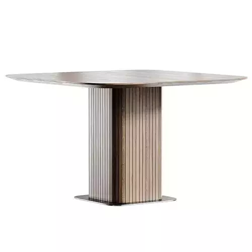 Glide Table and Chios Dining Chair Low-poly 3D model 6