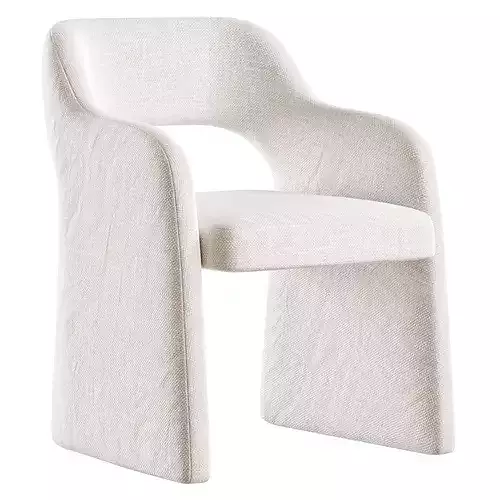 Glide Table and Chios Dining Chair Low-poly 3D model 5