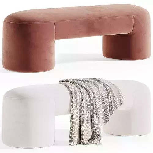 Ontario Ottoman By Dantonehome Low-poly 3D model 3