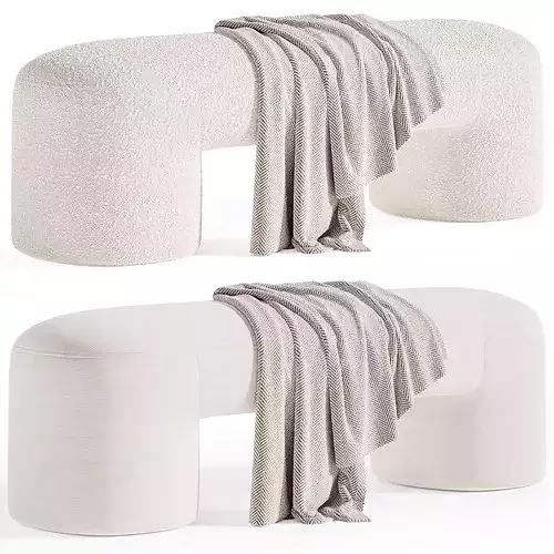Ontario Ottoman By Dantonehome Low-poly 3D model 4