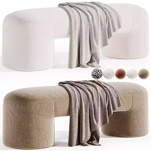 Ontario Ottoman By Dantonehome Low-poly 3D model